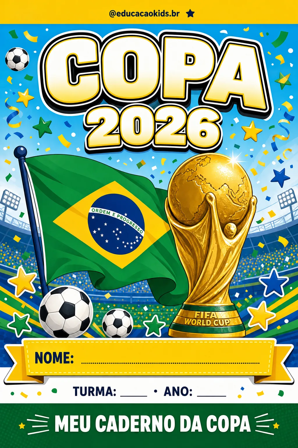 10 Capas de Caderno Copa 2026